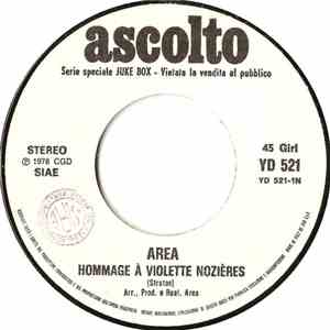 Area  / Angelo Bertoli - Hommage À Violette Nozières / Rosso Colore download free